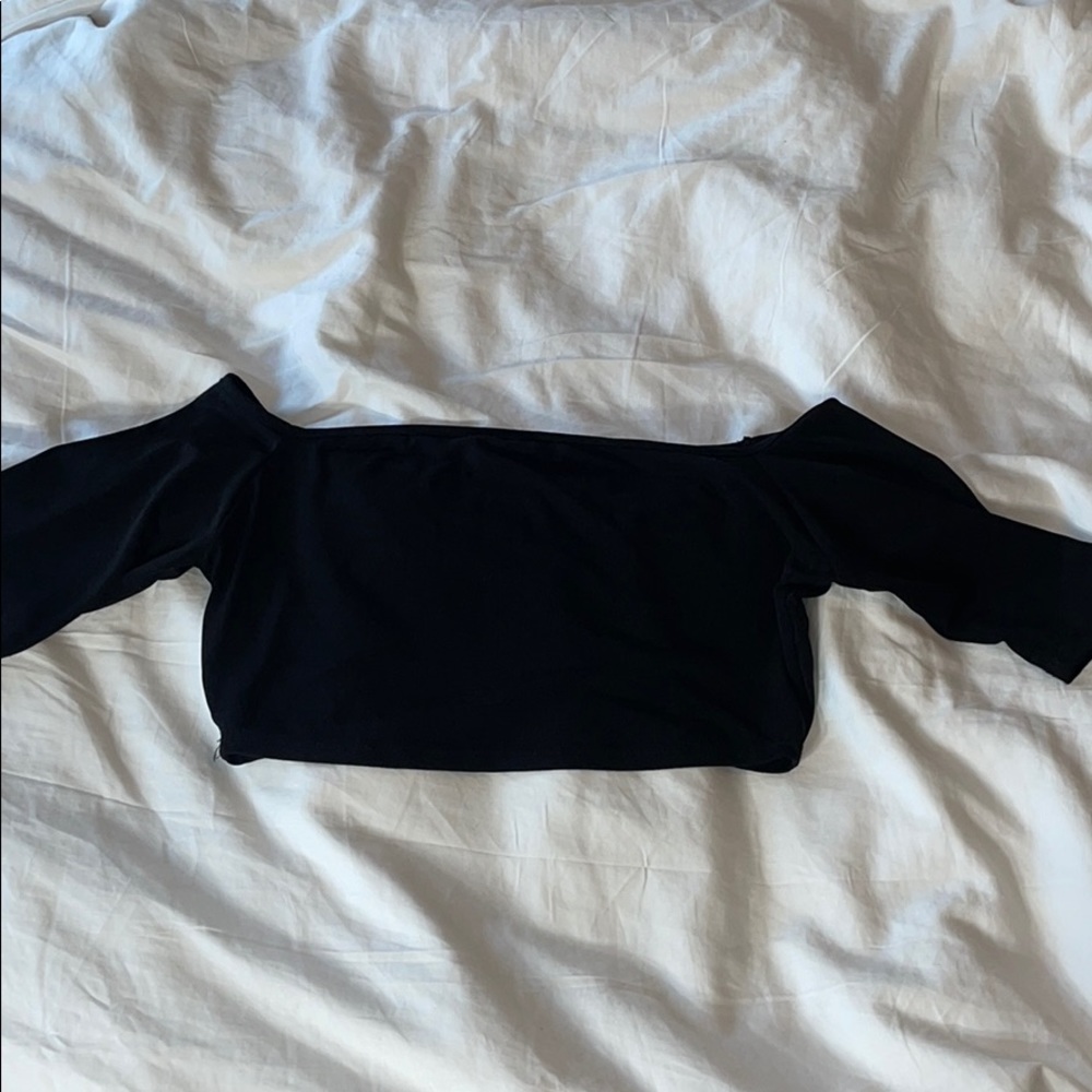 Cute black crop top